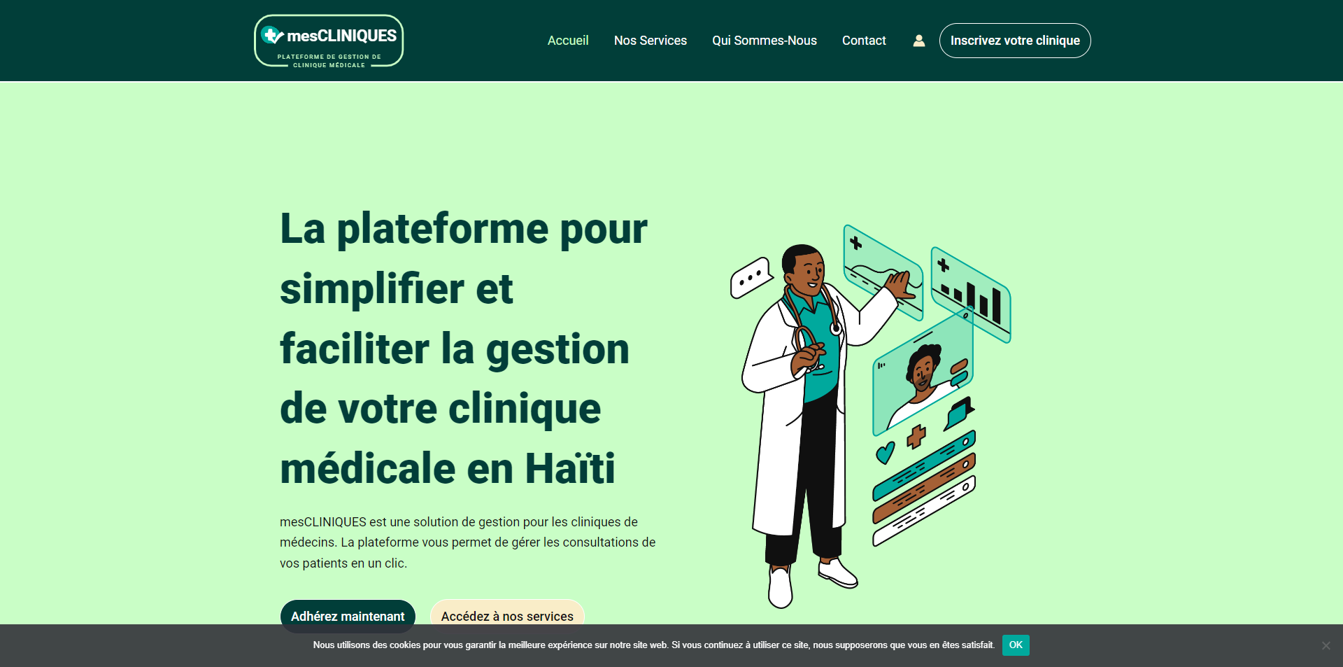 screenshot du site web mescliniques.com